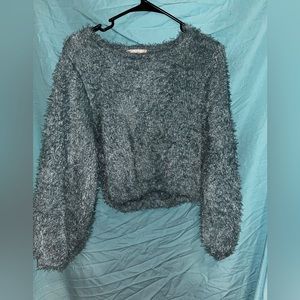 Light blue fluffy sweater
